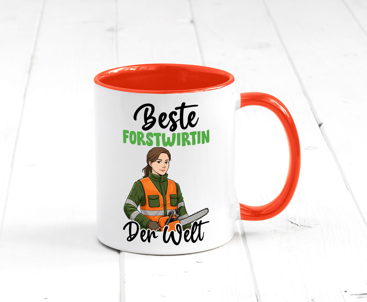 Beste Forstwirtin | Forst Wirtin v2 lustig Humor Geschenkidee Geschenk Tasse