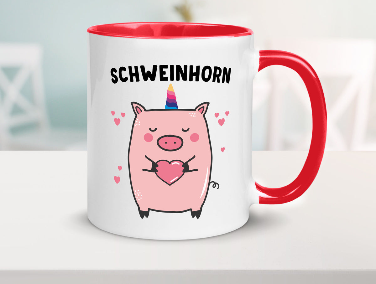 Schweinhorn lustig Humor Geschenkidee Geschenk Tasse