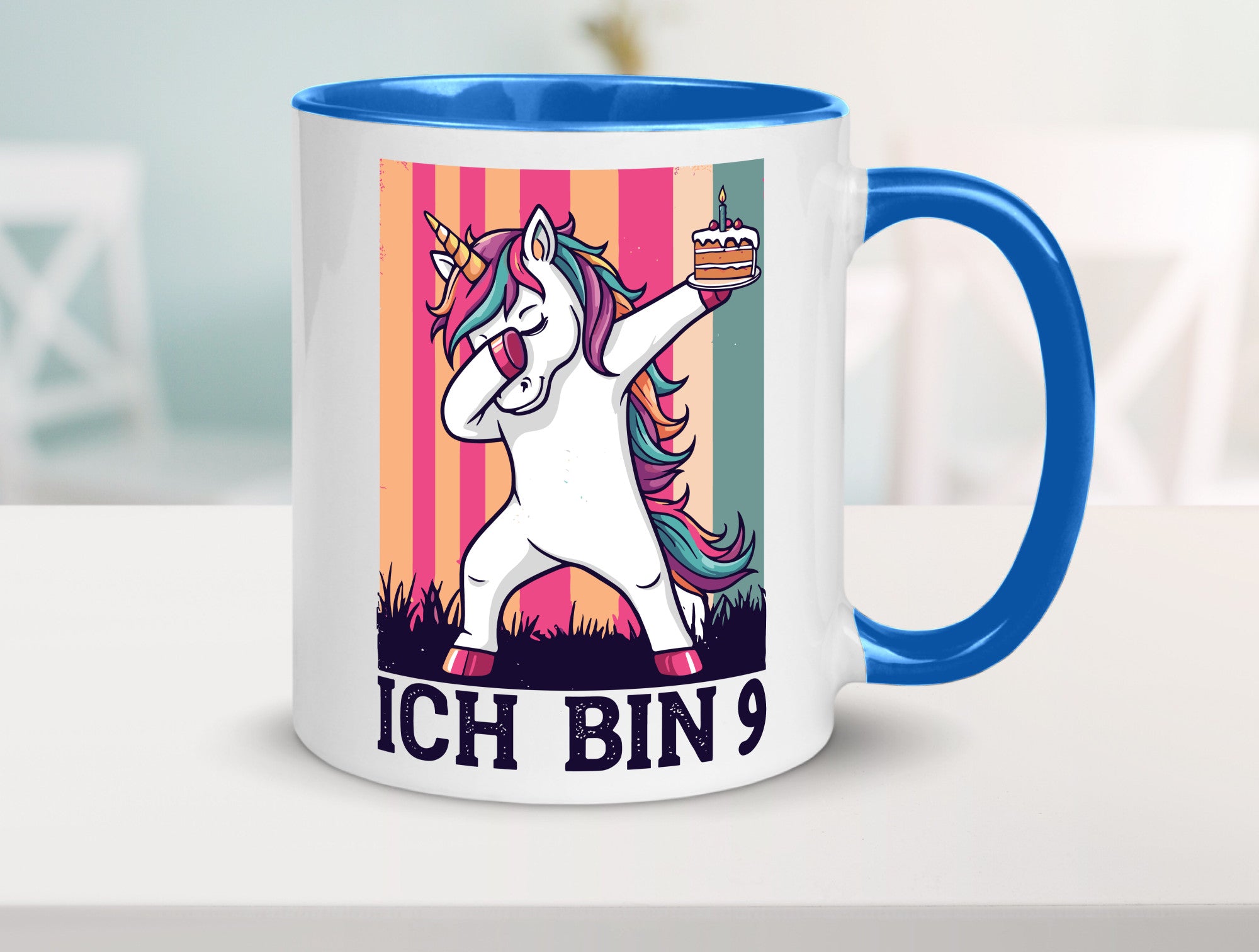 9 Geburtstag | Einhorn Damping Mädchen Humor Geschenkidee Tasse
