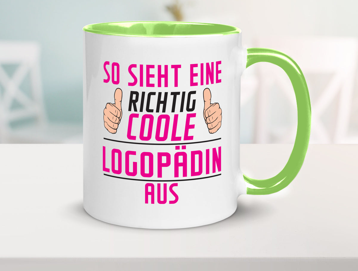 Richtig Coole Logopädin | Sprachtherapie Humor Geschenkidee Tasse