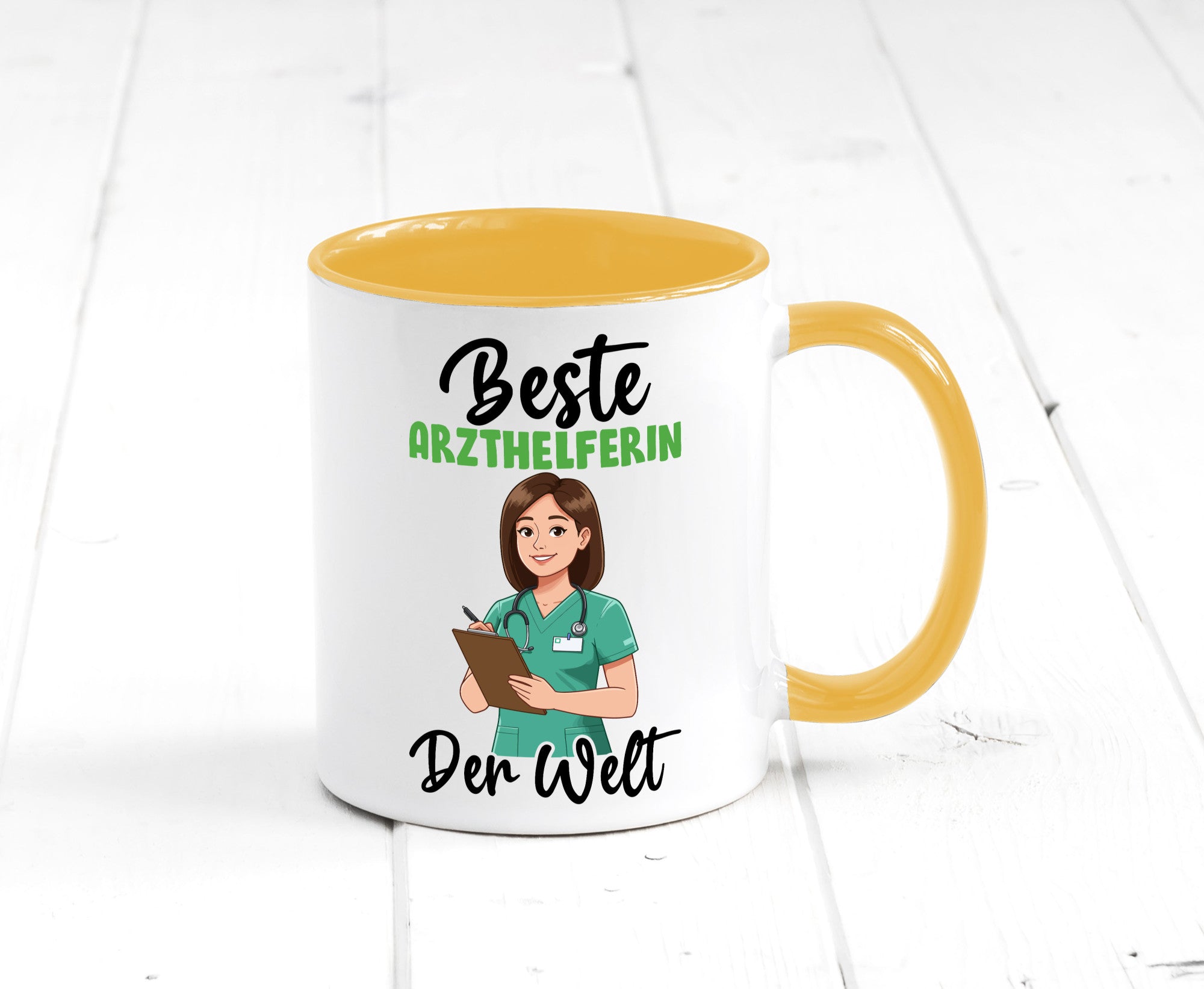 Beste Arzthelferin | Fachangestellte Medizin v2 Geschenkidee Humor Tasse