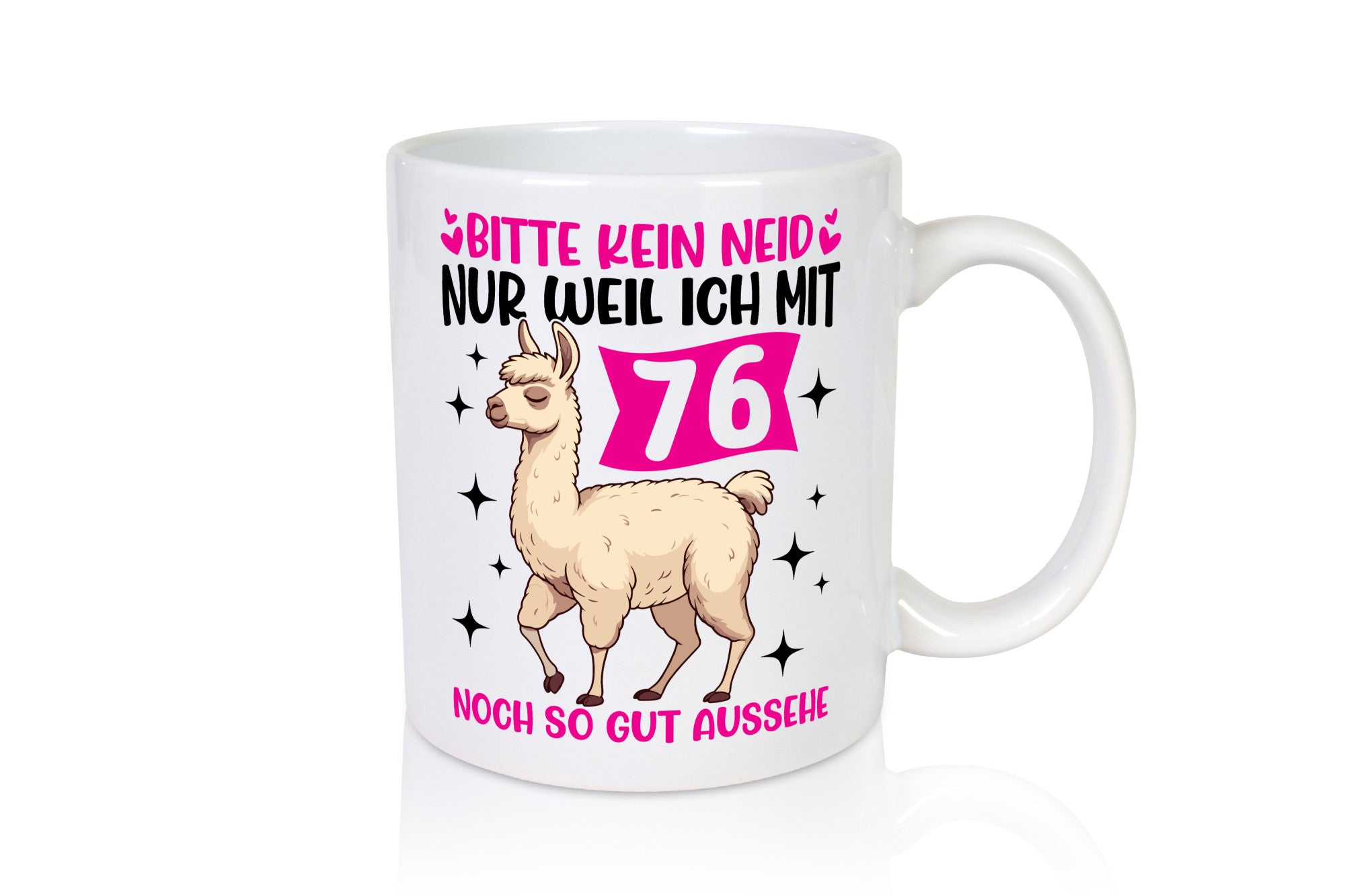 76. Geburtstag | 76 Jahre Lama gut aussehen Humor Geschenkidee Tasse