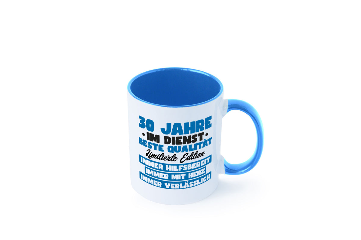 30 Jahre im Dienst | Jubiläum Arbeit v7 lustig Kollegen Büro Geschenk Tasse