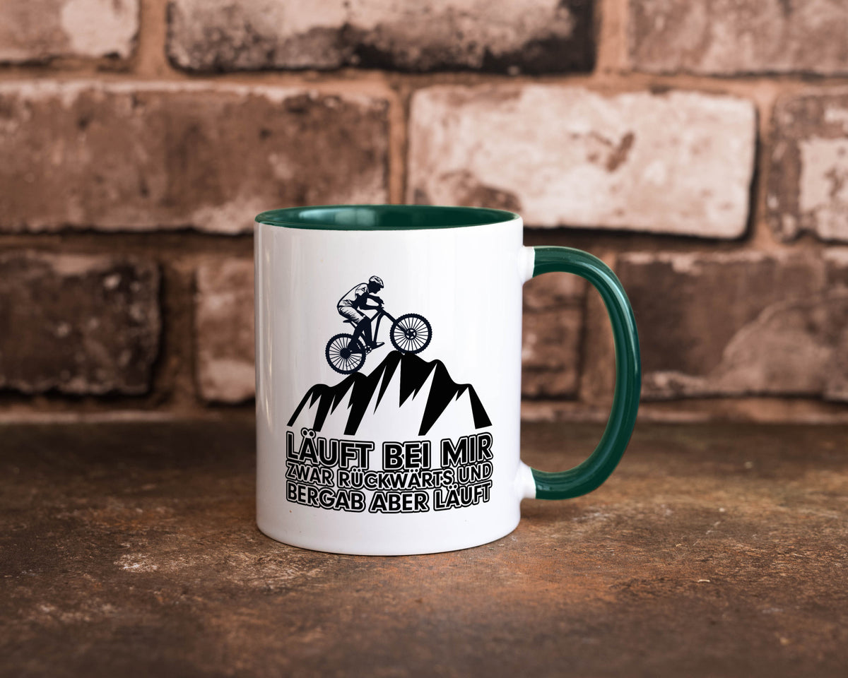 Läuft bei mir | Pechvogel Tasse Radfahrer Statement Humor Geschenkidee