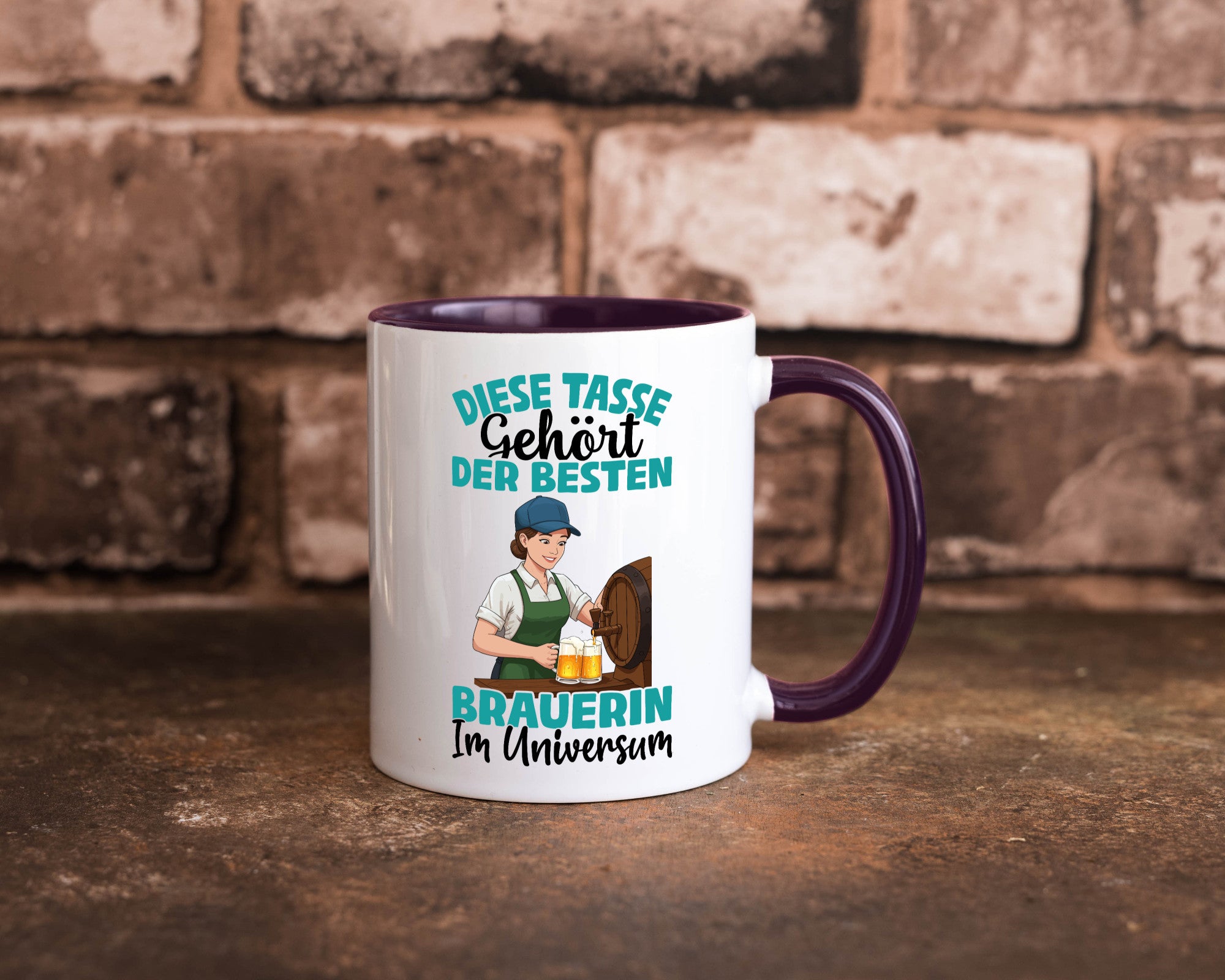 Im Universum: Brauerin | Bier Brauerei lustiger Spruch Geschenk Humor