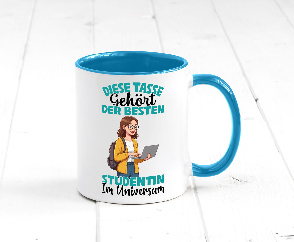 Im Universum: Studentin | Uni Studium Universität Geschenk Humor Geschenkidee Tasse