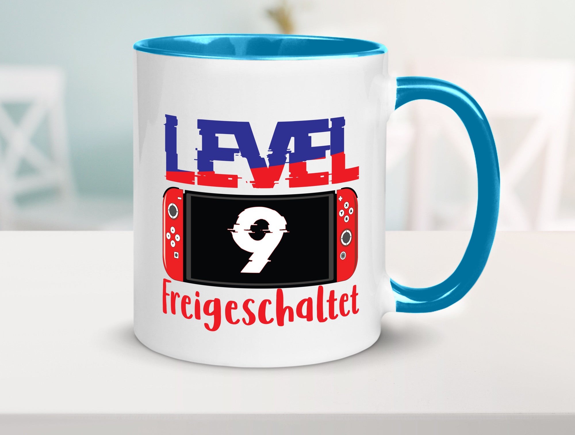 Level 9 Freigeschaltet | 9. Geburtstag Zocker Gamer Humor Geschenkidee Tasse