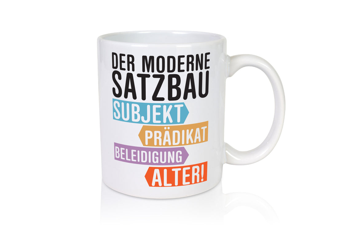 Moderner Satzbau | Lehrer Lehrerin Kollege lustig Arbeit Kollegen Büro Geschenk