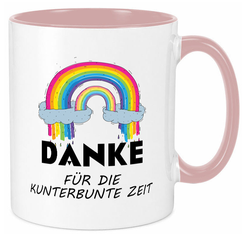 Danke für die Kunderbunte Zeit | Regenbogen lustiger Spruch Geschenk Humor