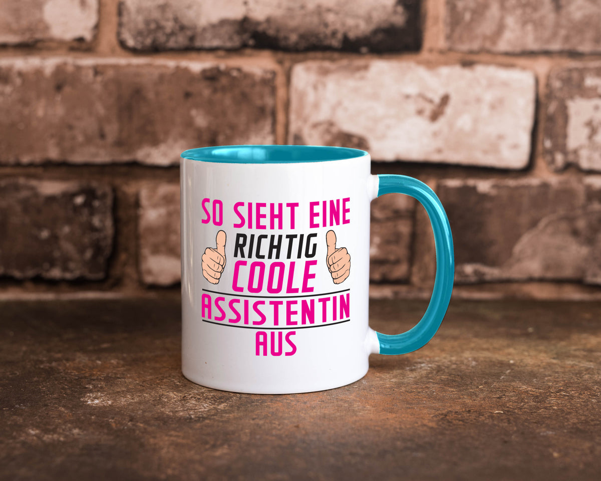 Richtig Coole Assistentin | Assistenz Hilfskraft lustig Humor Geschenkidee Tasse