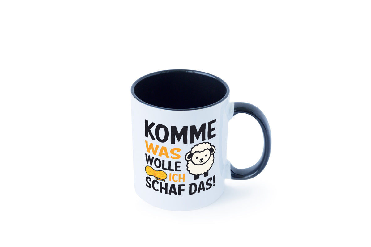 Komme was wolle, ich schaf das | Wolle Humor Geschenkidee Tasse