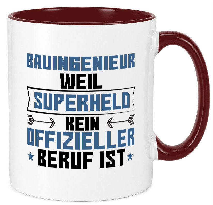 Superheld Bauingenieur | Ingenieur Humor Geschenkidee Tasse