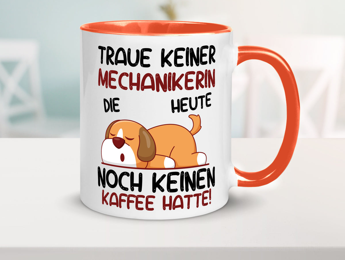 Traue keiner Mechanikerin | KFZ Humor Geschenkidee Tasse