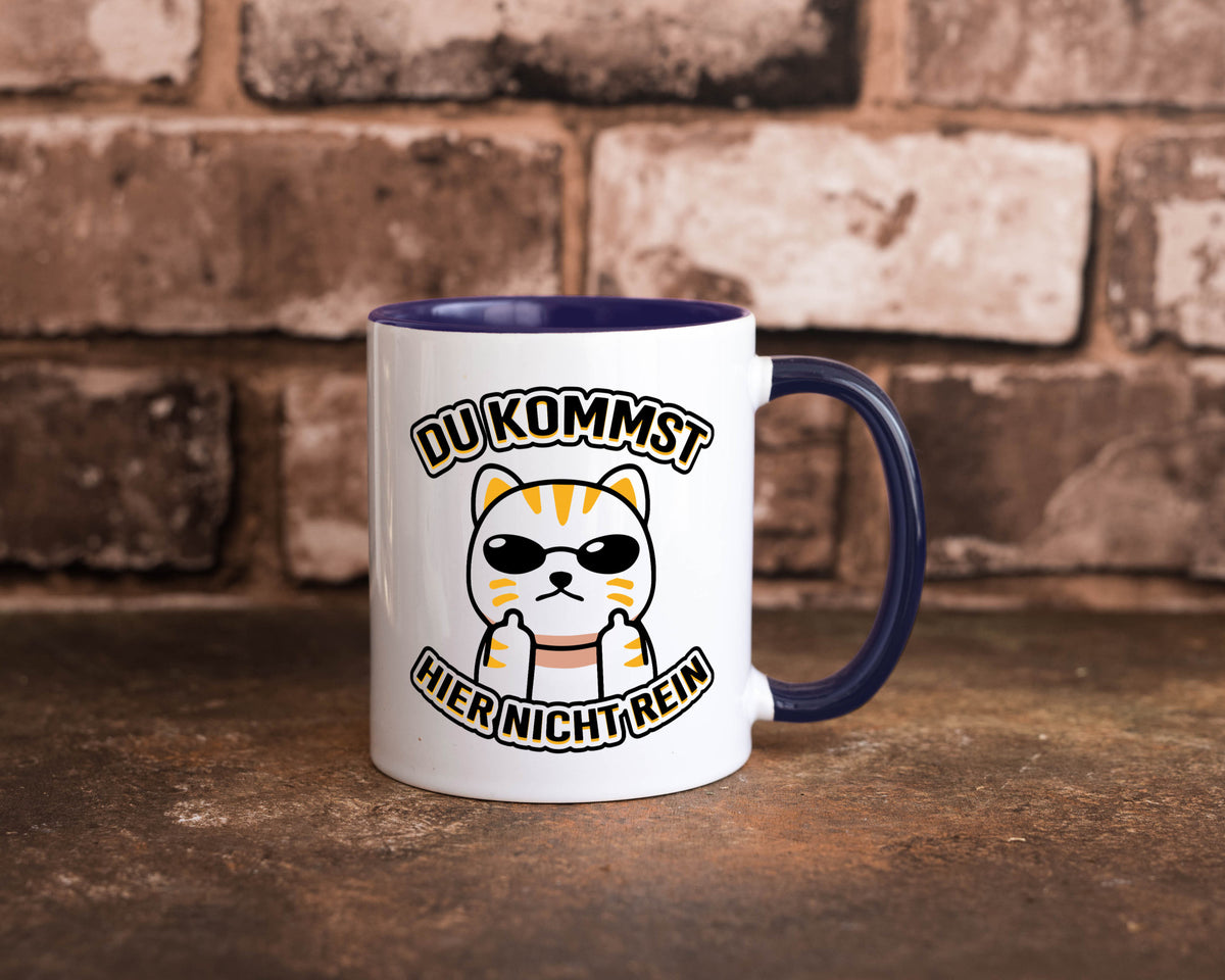 Du kommst hier nicht rein | Böse Katze Humor Tierliebhaber Geschenkidee Tasse