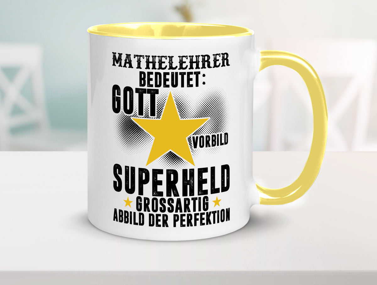 Bedeutung von Mathelehrer | Lehrer Mathe Humor Geschenkidee Tasse