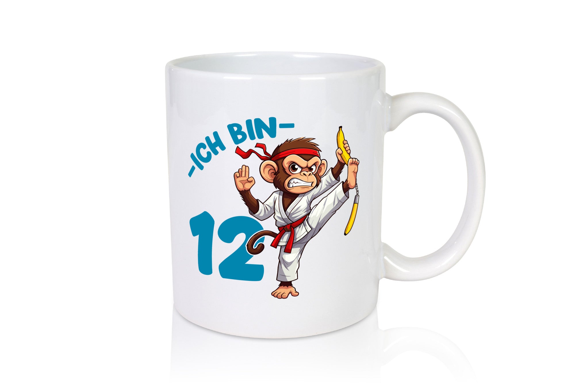 Ich bin 12 | 12. Geburtstag Karate Kampfsport Affe Geschenkidee Humor Tasse