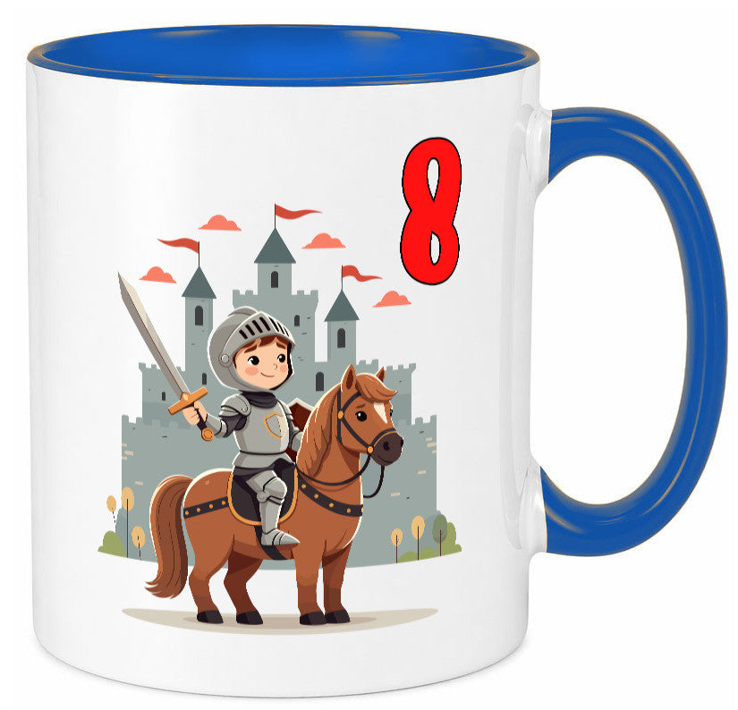 8. Geburtstag | 8 Jahre Ritter Junge Schloss Geschenk Geschenkidee lustiger Tasse