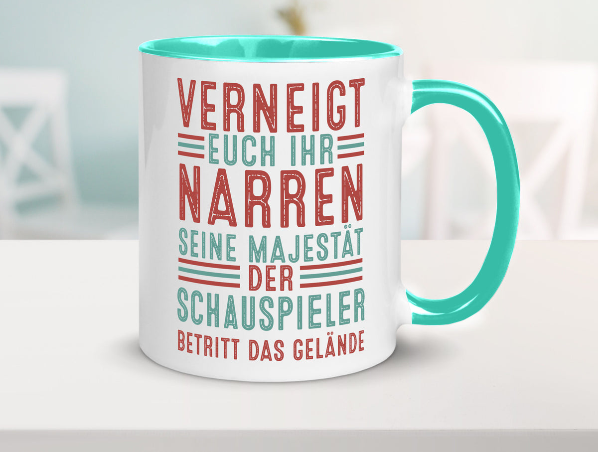 Verneigt euch: Schauspieler | Theater lustig Humor Geschenkidee Geschenk Tasse