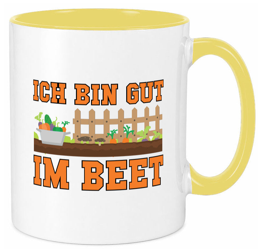 Gut im Beet | Gärtnern Pflanzen Zaun Gemüse Geschenk Humor Geschenkidee Tasse