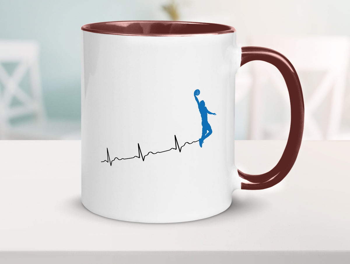 Herzschlag Basketball | Motiv Sport Ballsport Humor Geschenkidee Tasse