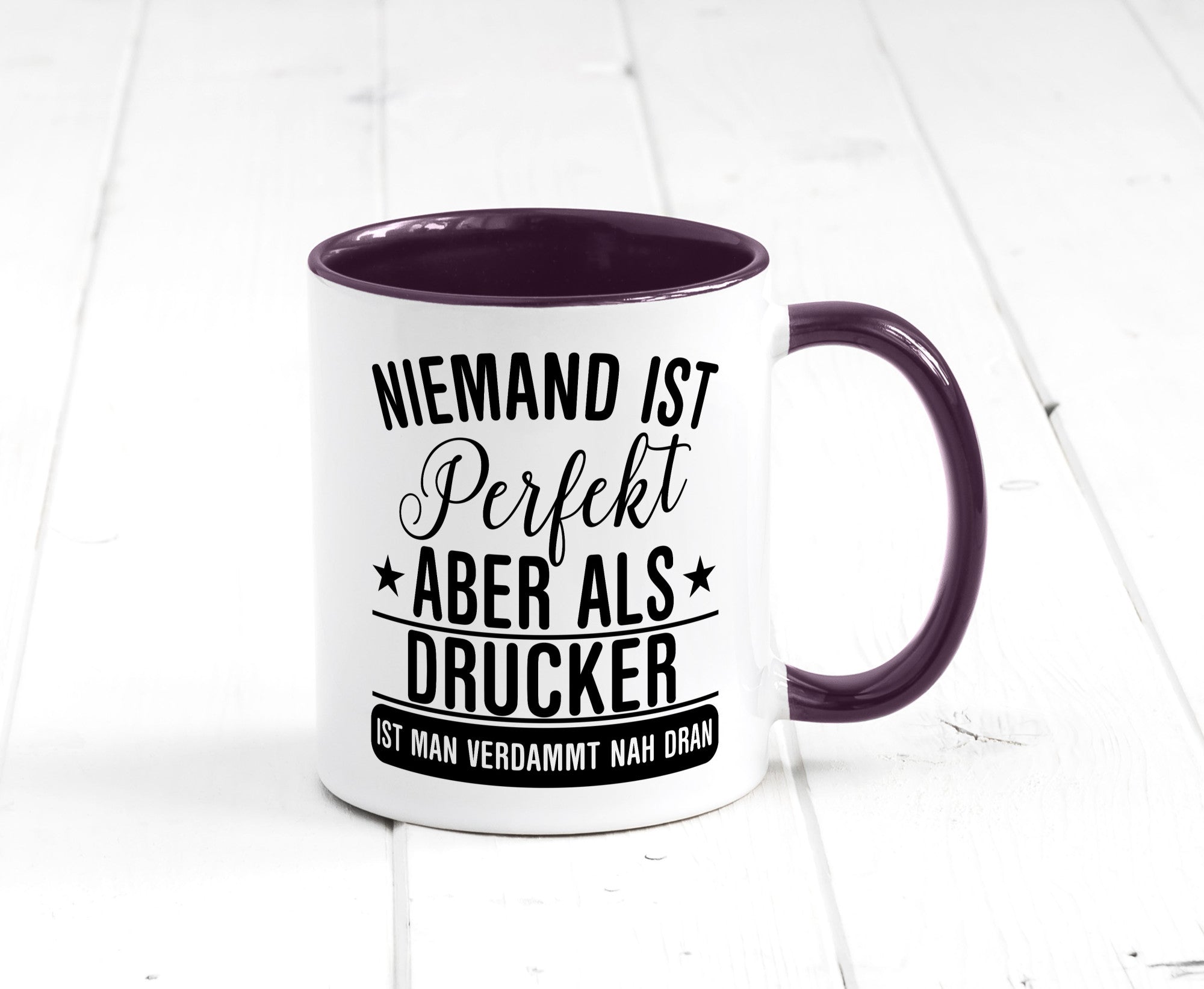 Verdammt nah dran: Drucker | Druckerei Print Medien lustig Humor Geschenkidee