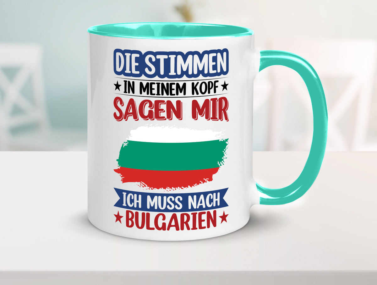 Bulgarien | Urlaub Stimmen in meinem Kopf Traumland Humor Geschenkidee Tasse