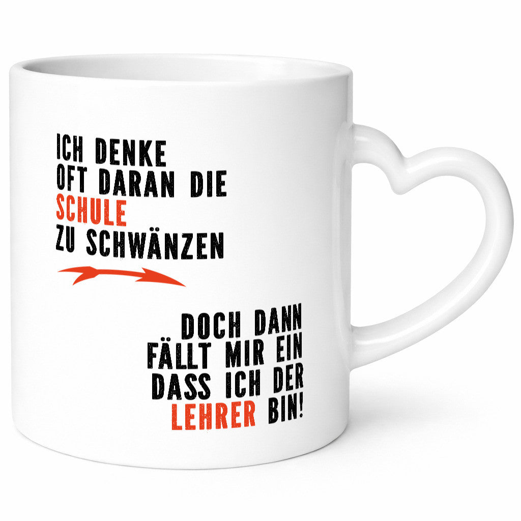 Ich denke oft ans Schwänzen | Lehrer Unterricht Geschenkidee Humor Tasse