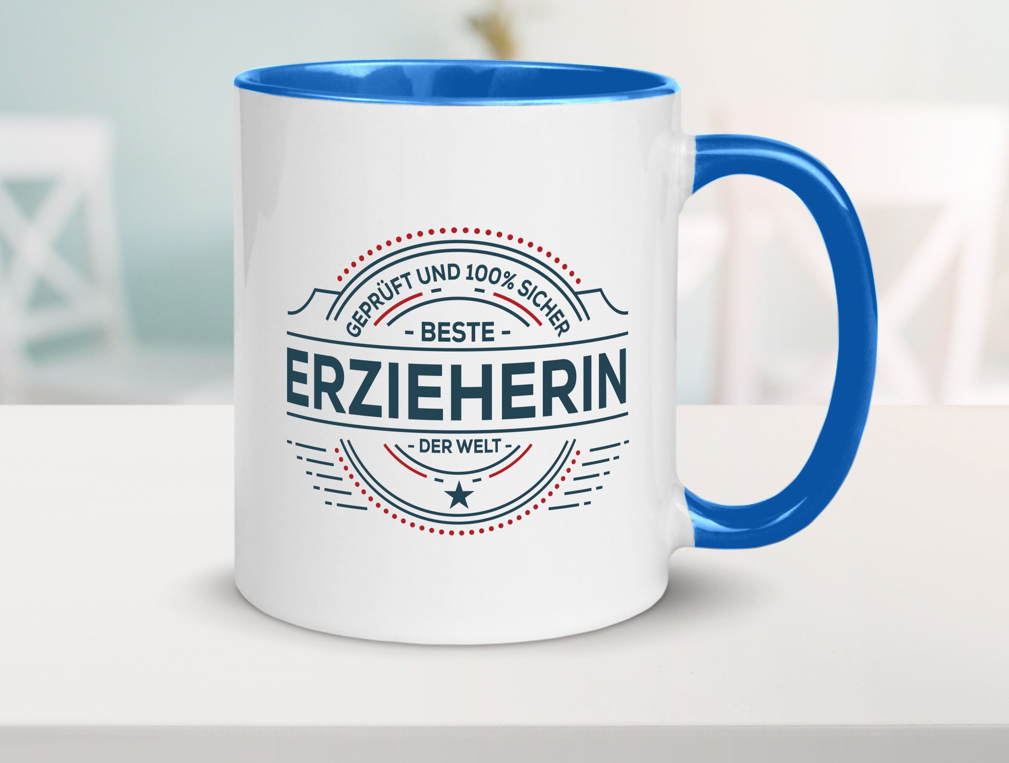 Geprüft und sicher: Erzieherin | Pädagogin Schule Geschenk Humor Geschenkidee