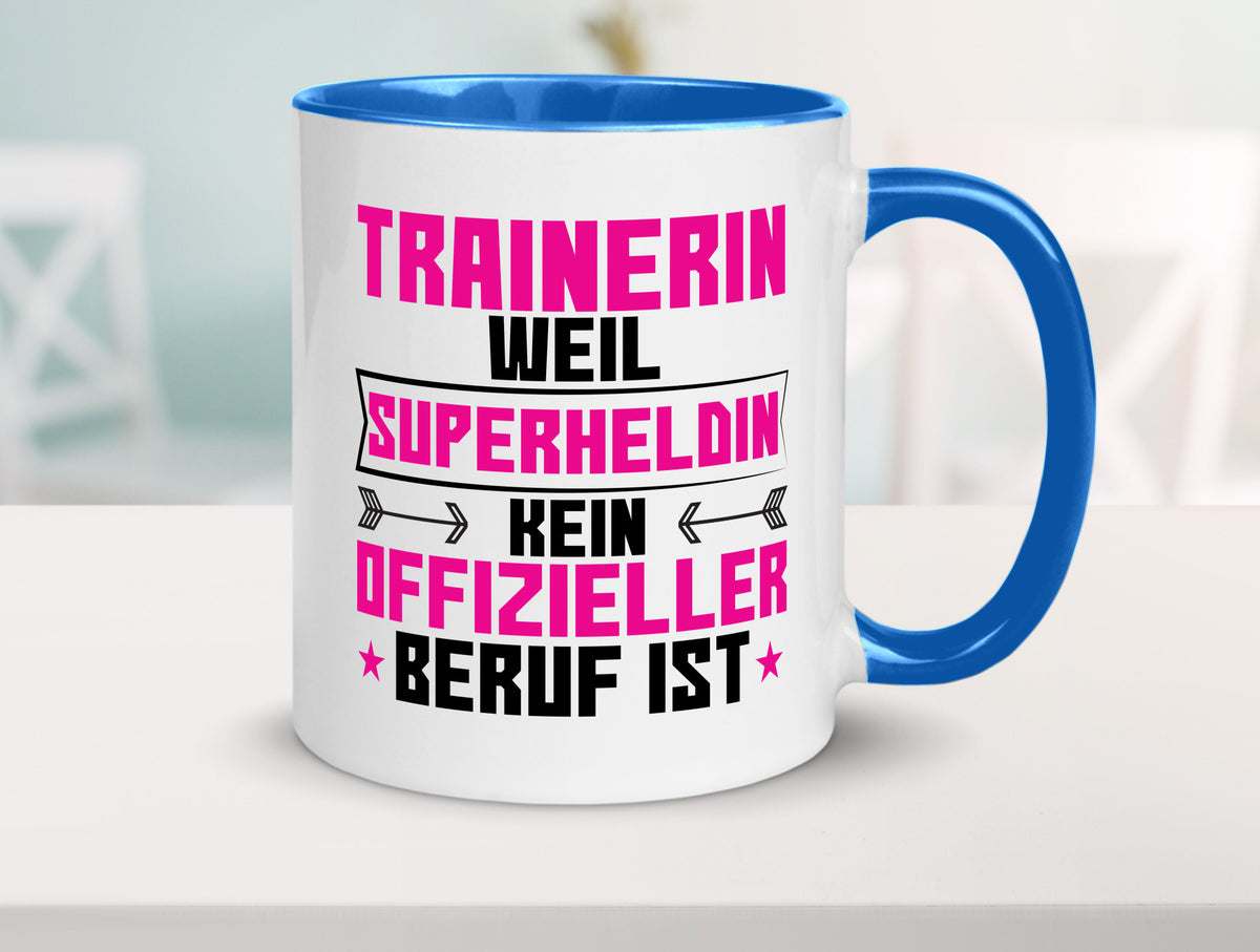 Superheldin Trainerin | Sportverein Humor Geschenkidee Tasse
