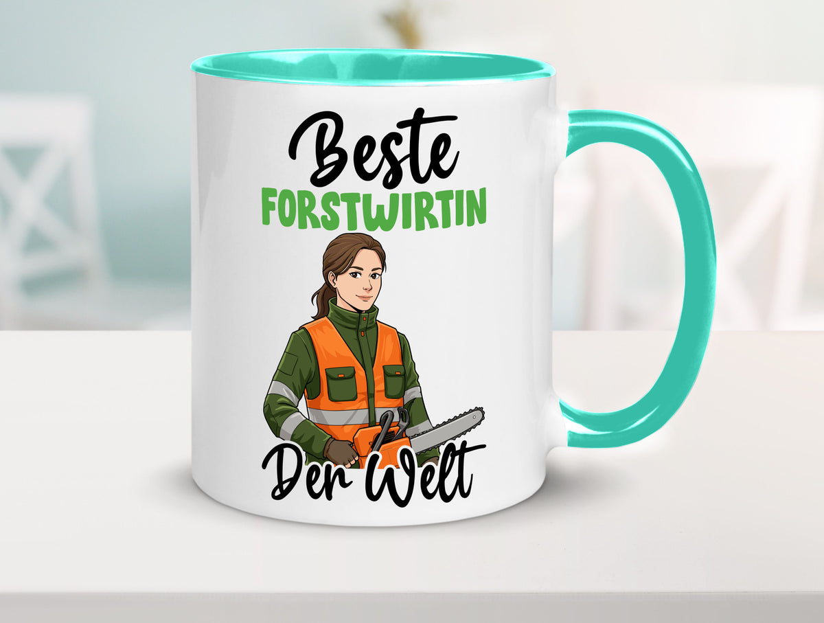 Beste Forstwirtin | Forst Wirtin v2 lustig Humor Geschenkidee Geschenk Tasse