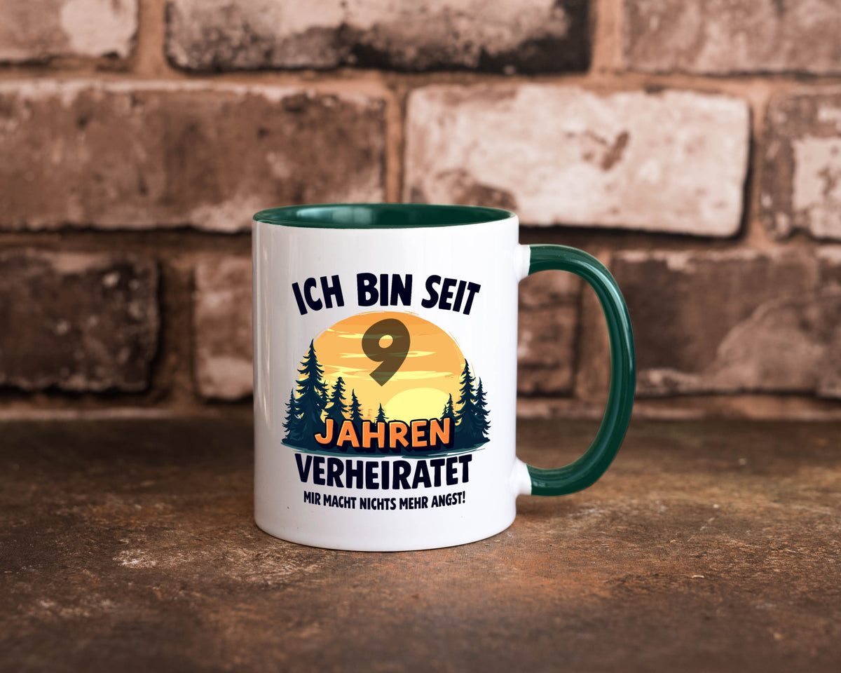Ich bin Verheiratet | 9. Hochzeitstag Ehepaar v2 Geschenkidee Humor Tasse