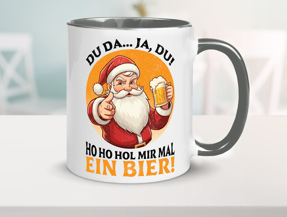 Hol mir mal ein Bier | Ugly Christmas Santa lustig Humor Geschenkidee Geschenk Tasse