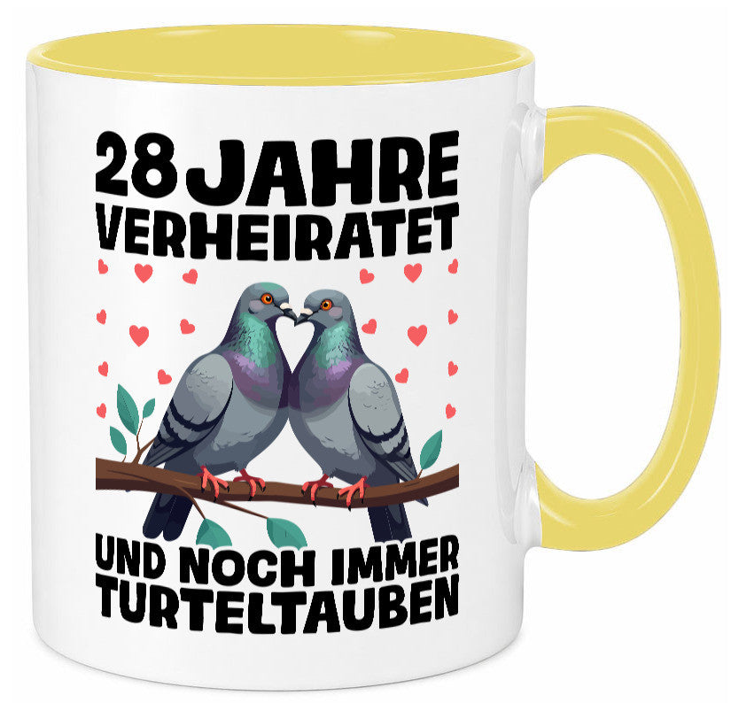 28 Jahre verheiratet | Turteltauben Ehe Ehepaar Geschenk Humor Geschenkidee