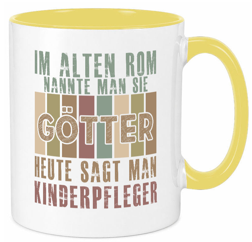 Heute sagt man: Kinderpfleger | Pfleger Kinder lustig Humor Geschenkidee Tasse