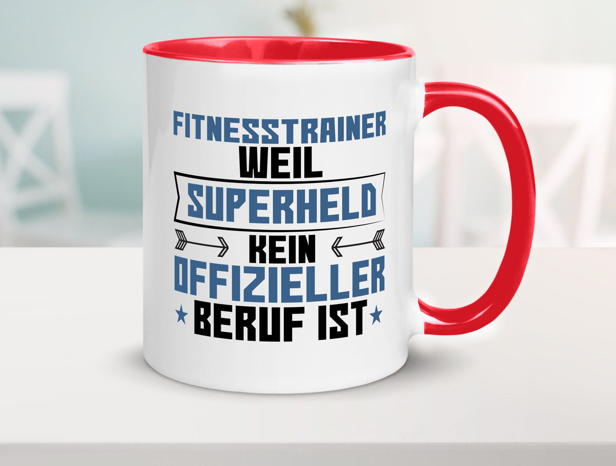 Superheld Fitnesstrainer | Personal Trainer Sport Geschenkidee Humor Tasse