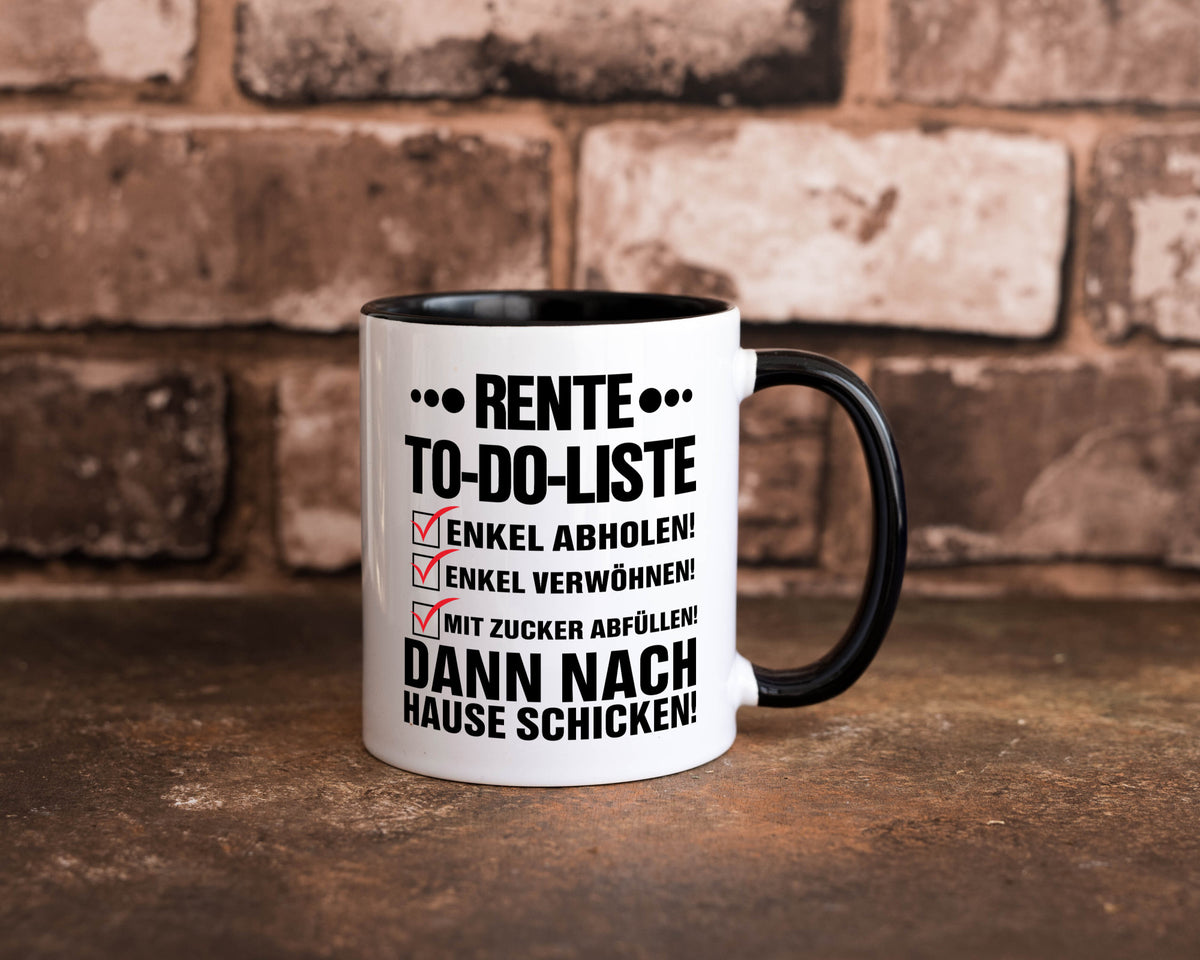 Rente To-Do-Liste | Rentner Tasse Enkel verwöhnen Geschenk Ruhestand Jubiläum