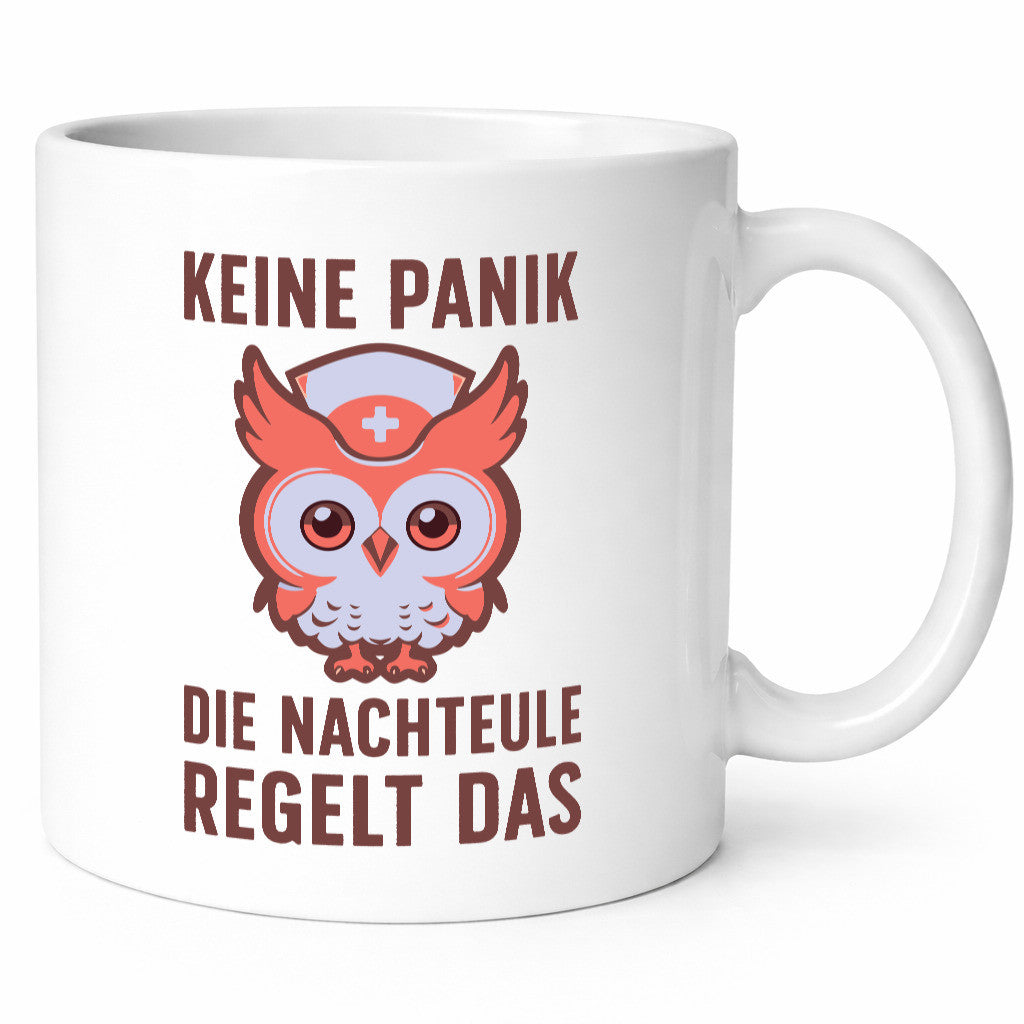 Keine Panik, Nachteule regelt das | Eule Schwesternhaube lustiger Spruch