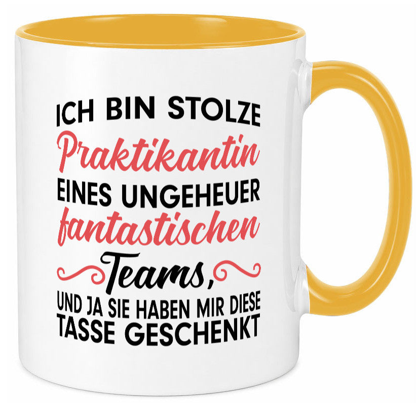 Stolze Praktikantin | Arbeitswelt Tasse Praktikum Geschenk Arbeit Kollegen Büro