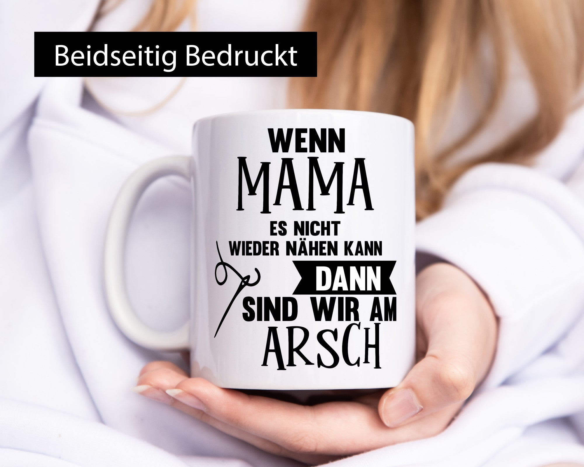 Wenn mama es nicht nähen kann | Nähmaschiene Nadel Geschenkidee Familie Humor