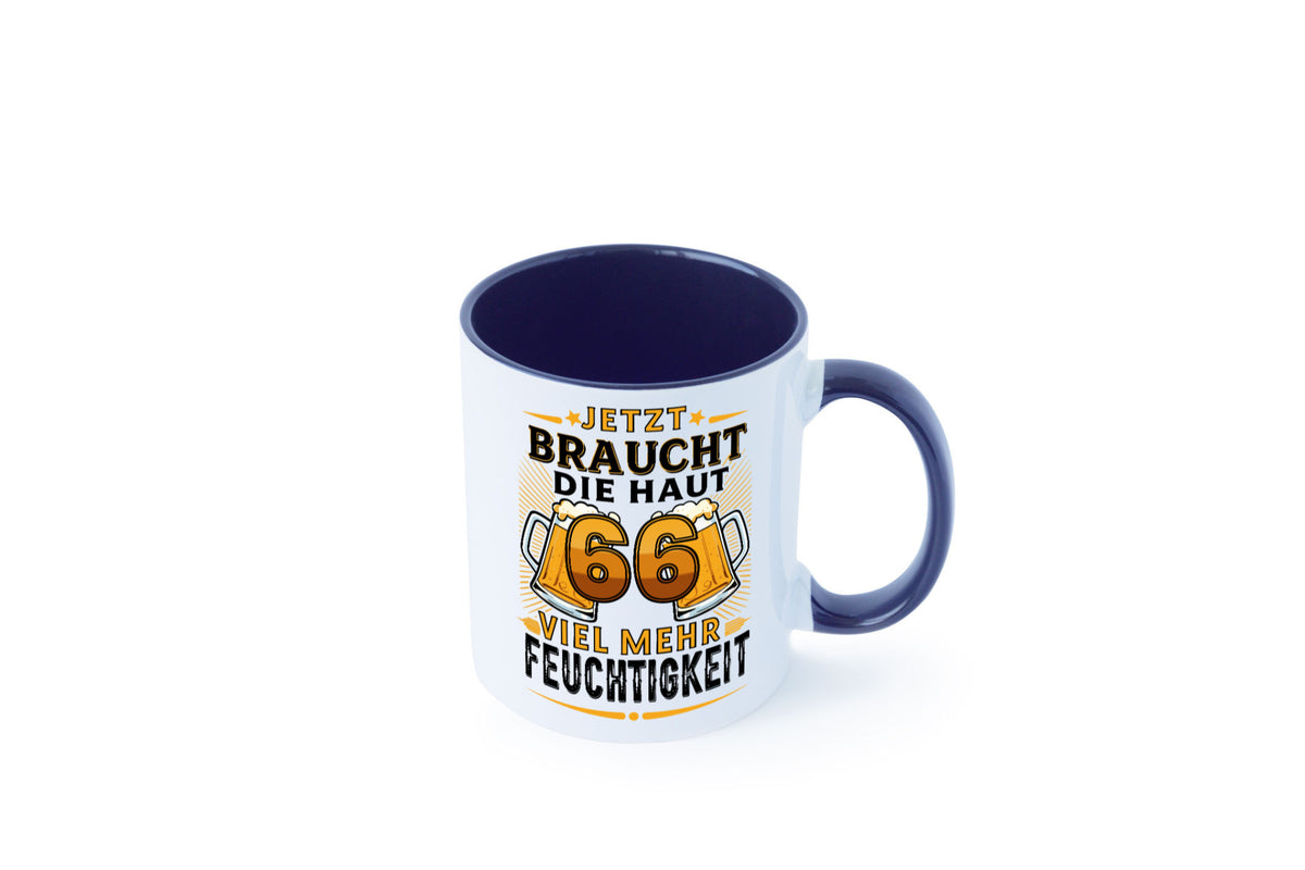 66 braucht die haut mehr Feuchtigkeit | 66. Geburtstag Humor Geschenkidee Tasse