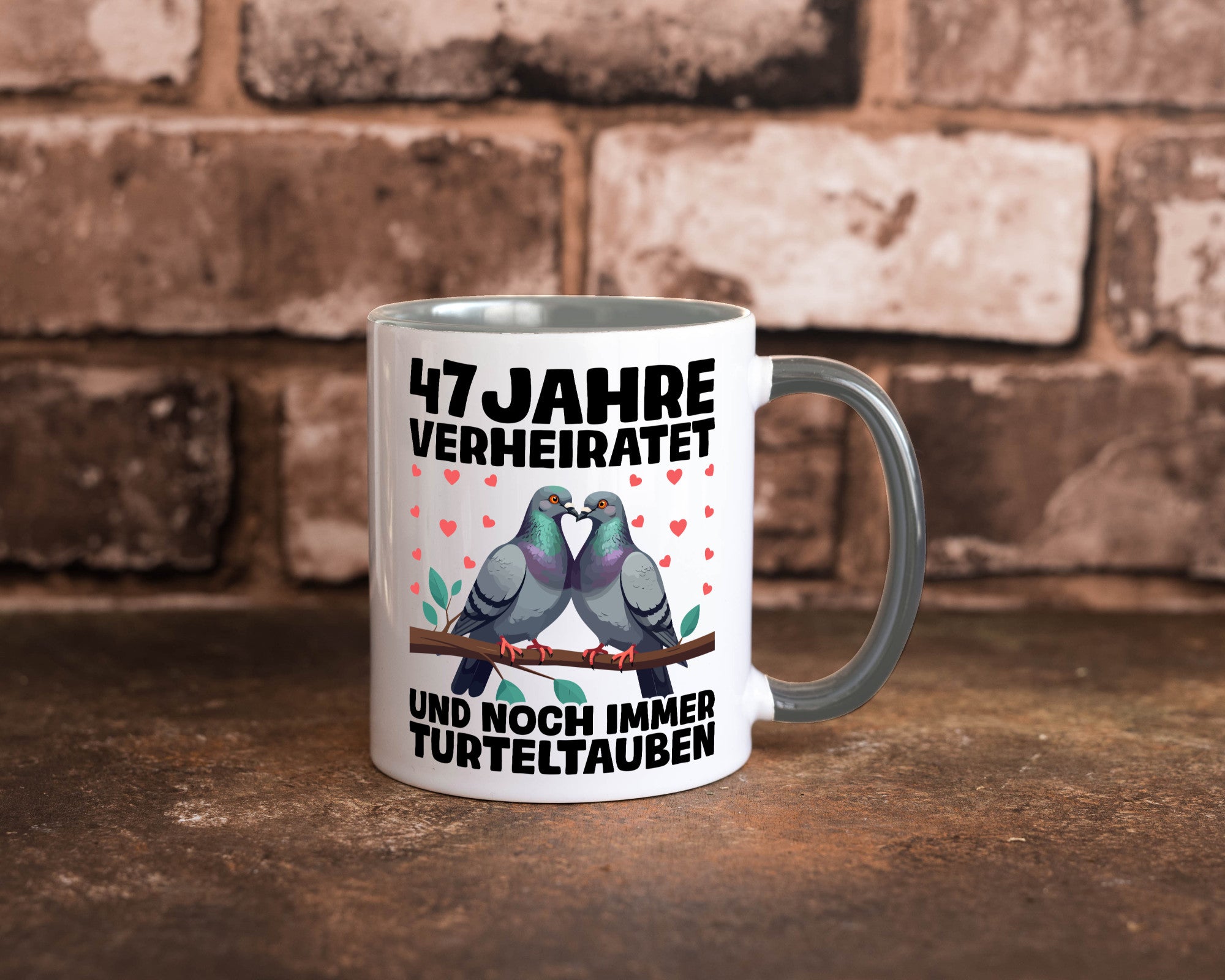47 Jahre verheiratet | Turteltauben Ehe Ehepaar Humor Geschenkidee Tasse