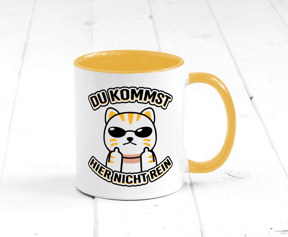 Du kommst hier nicht rein | Böse Katze Humor Tierliebhaber Geschenkidee Tasse
