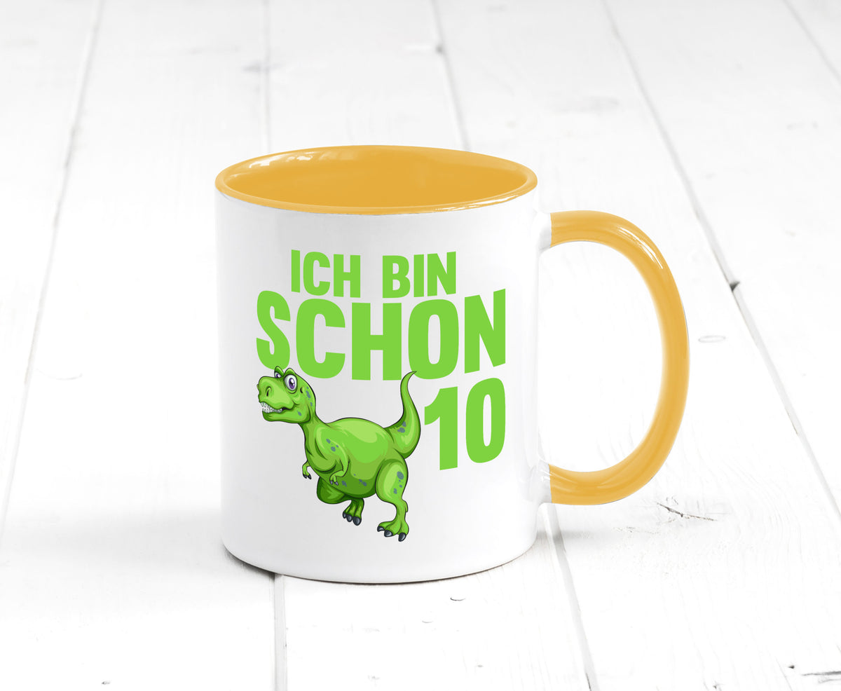10. Geburtstag | 10 Jahre Dino Dinosaurier Geschenk Geschenkidee lustiger Tasse