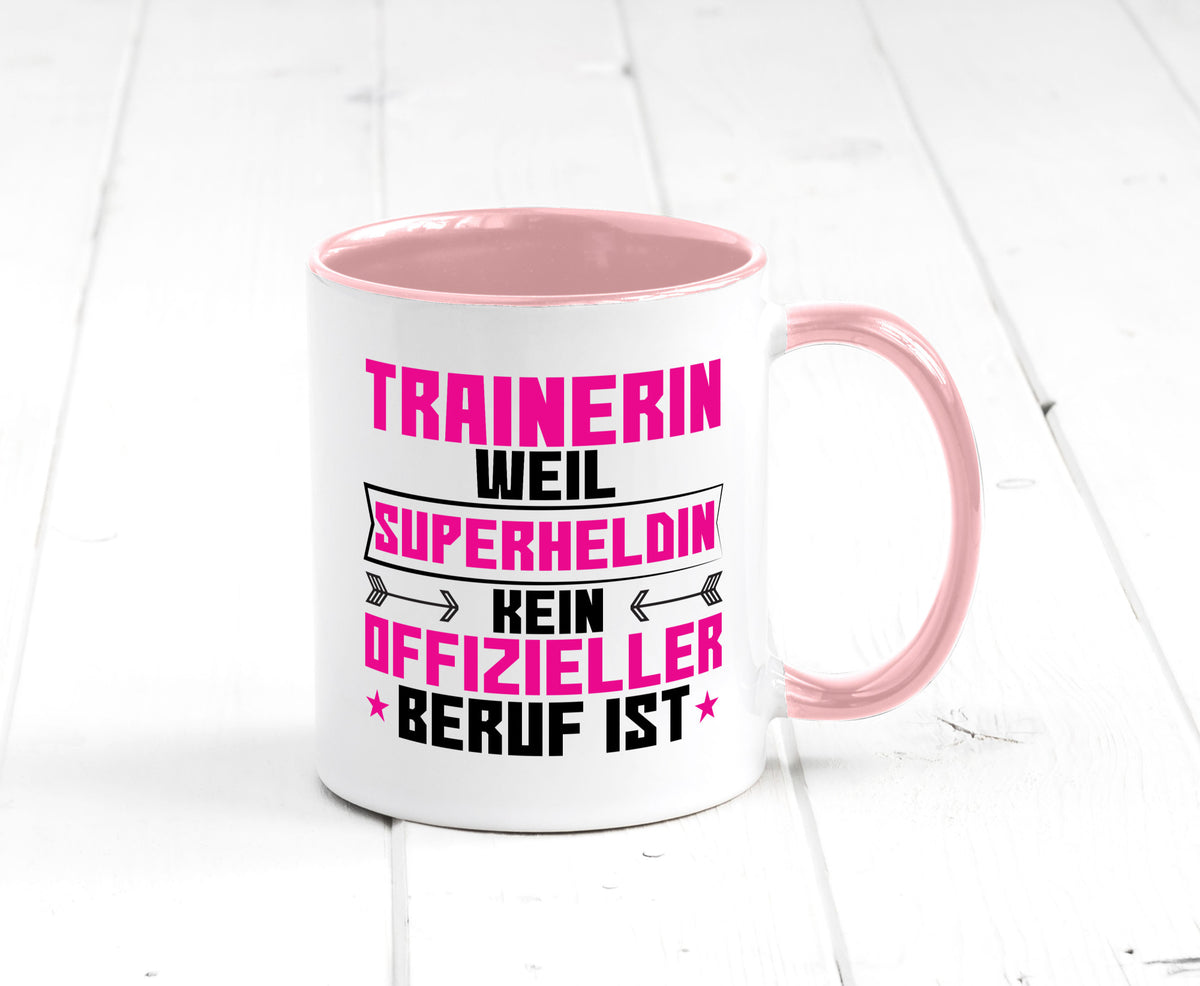 Superheldin Trainerin | Sportverein Humor Geschenkidee Tasse