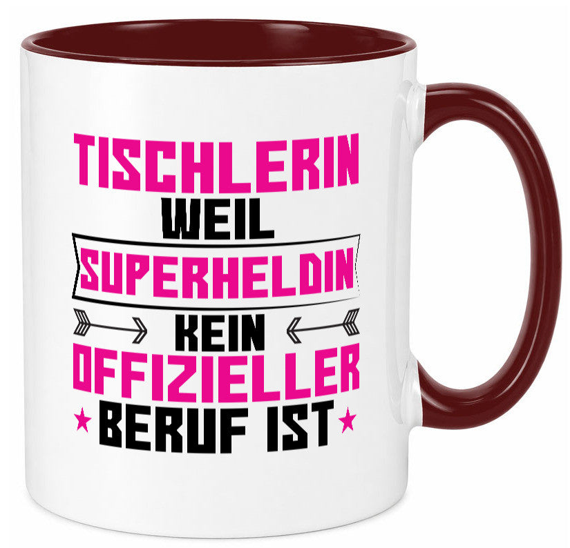 Superheldin Tischlerin | Tischlerei Geschenkidee Humor Tasse