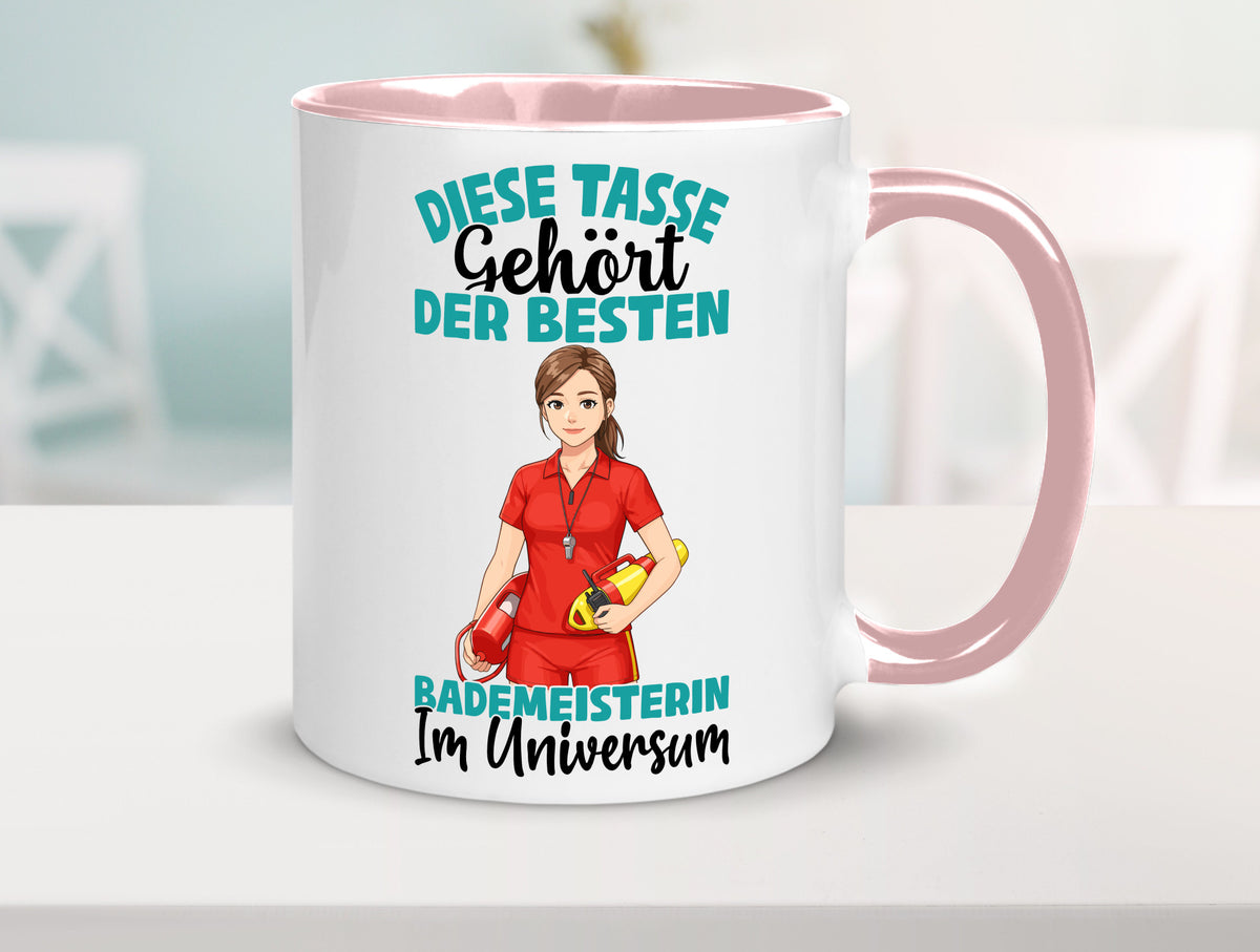 Im Universum: Bademeisterin | Schwimmmeisterin Geschenk Humor Geschenkidee Tasse