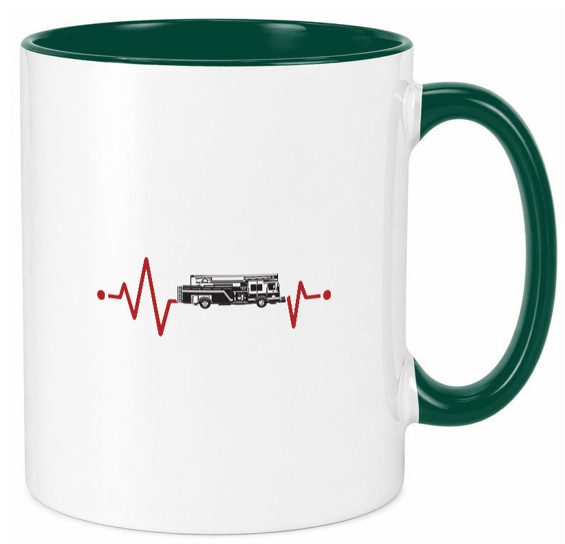 Herzschlag | Feuerwehrfahrzeug Feuerwehr Humor Geschenkidee Tasse