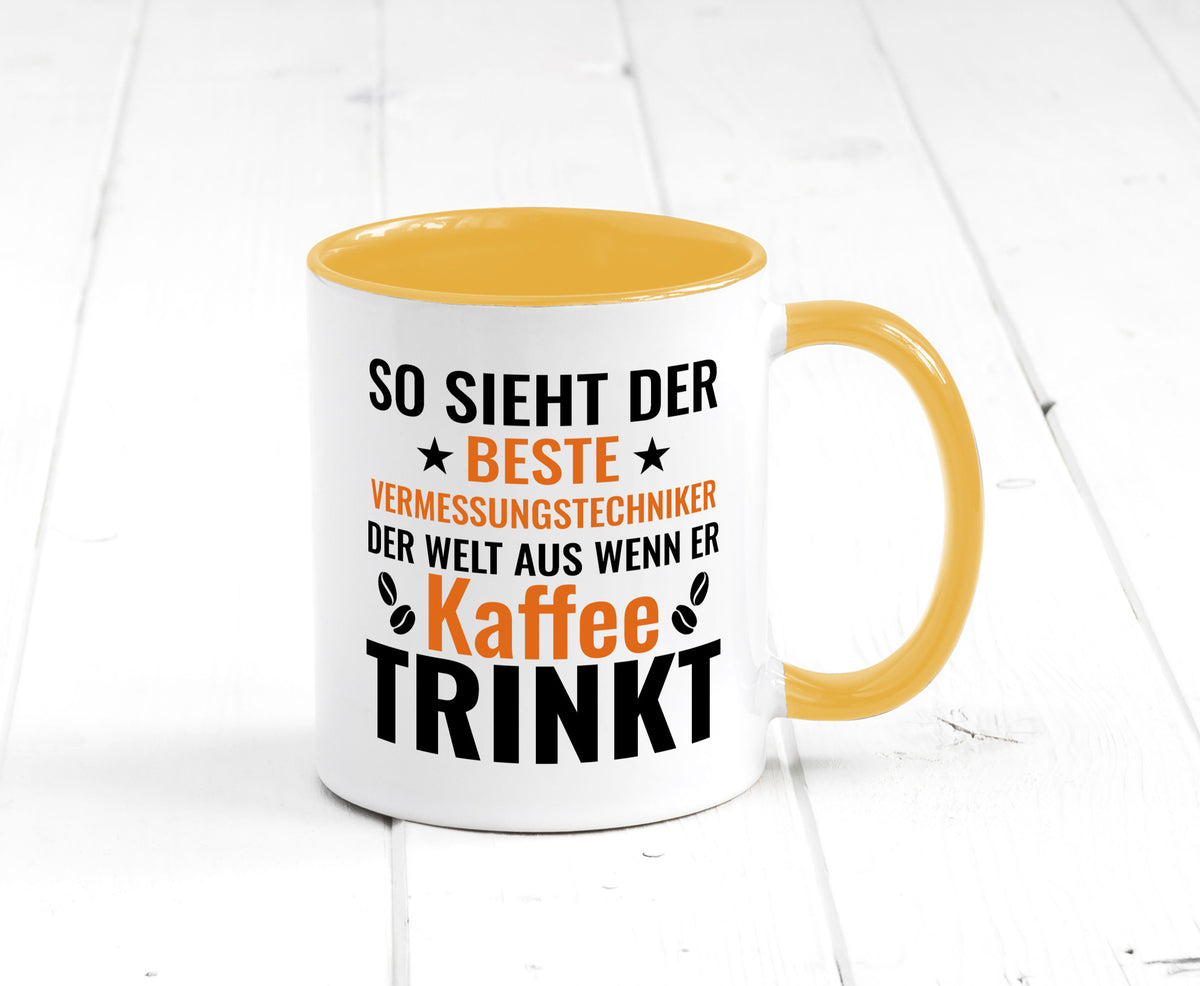 Kaffee trinkt: Vermessungstechniker | Techniker Geschenk Humor Geschenkidee Tasse