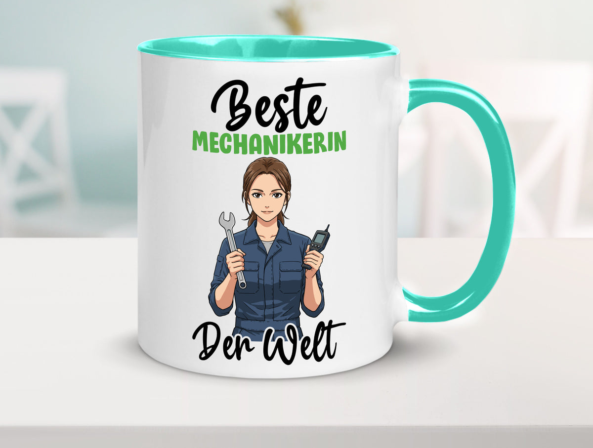 Beste Mechanikerin | KFZ v2 Humor Geschenkidee Tasse