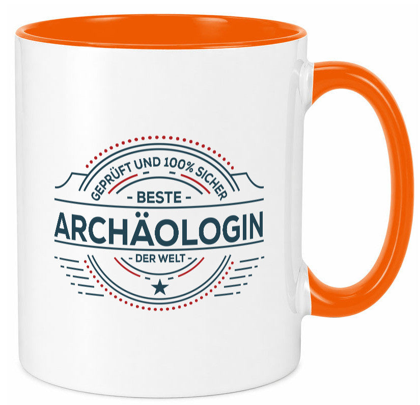 Geprüft und sicher: Archäologin| Archäologie | Forscherin Geschenk Humor Tasse